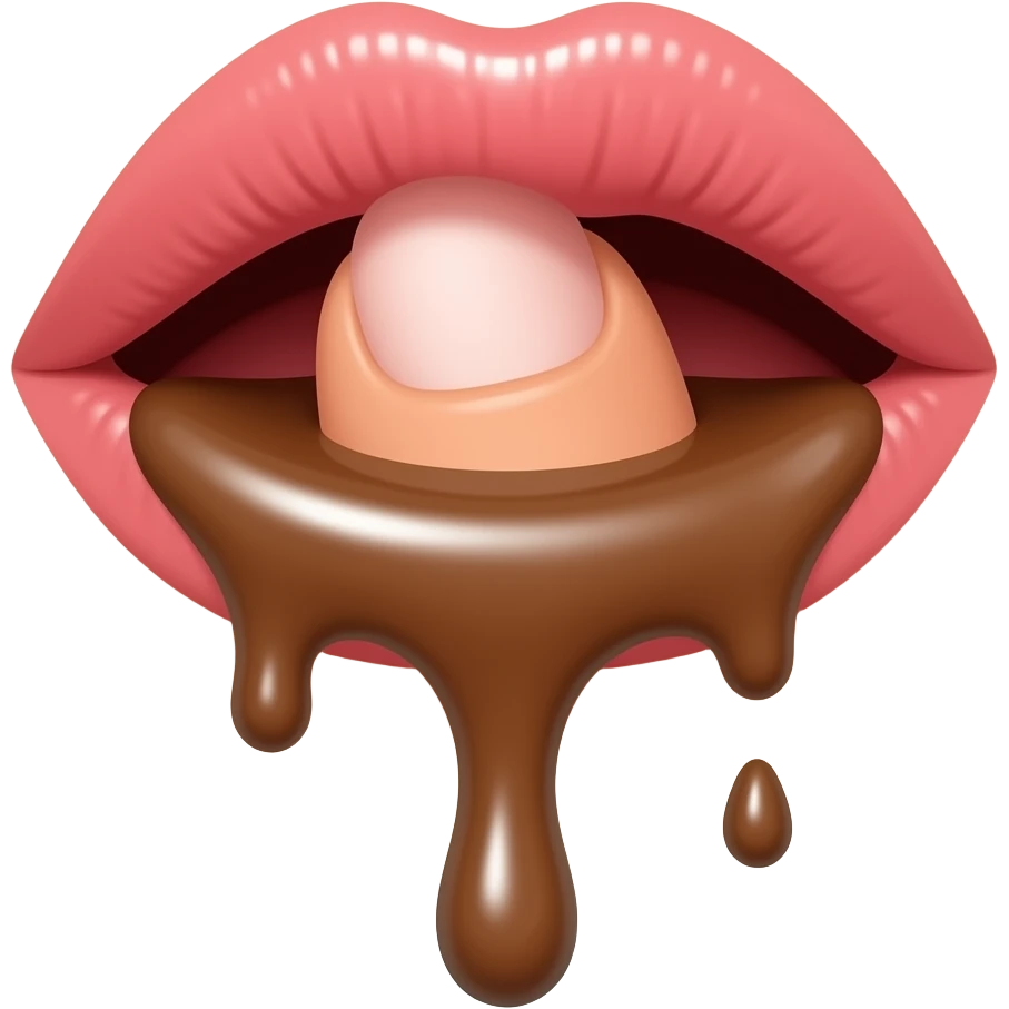 Inserting fingers into tight wet area that looks like too flaps that is link with brown outside wet and runny emoji