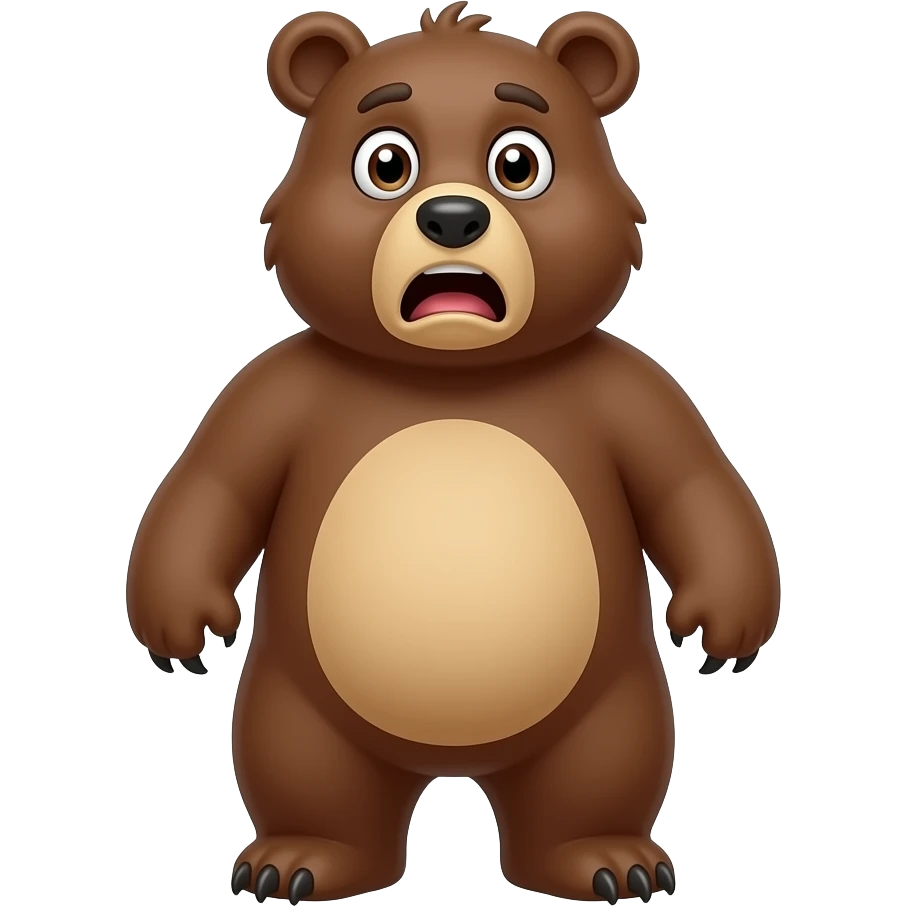 Really Scared bear emoji
