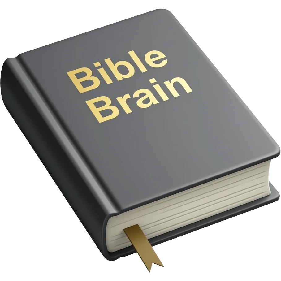 a bible book with the words Bible Brain on it emoji