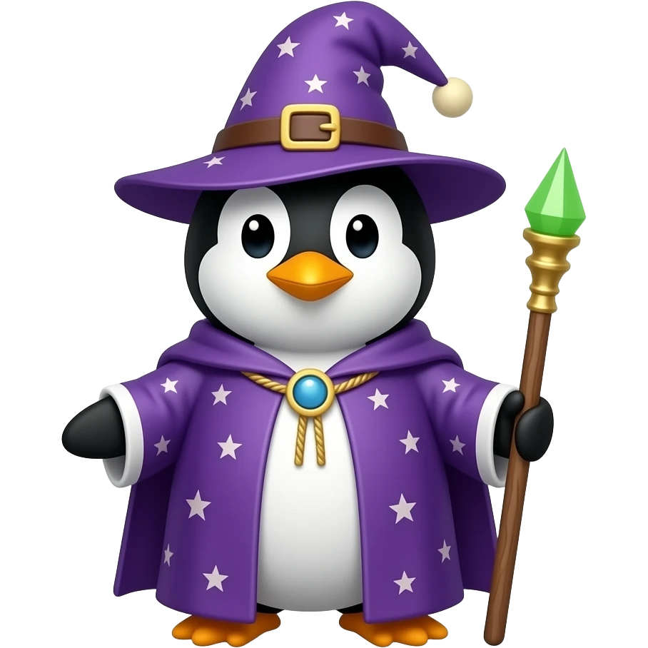 Penguin Wizard emoji