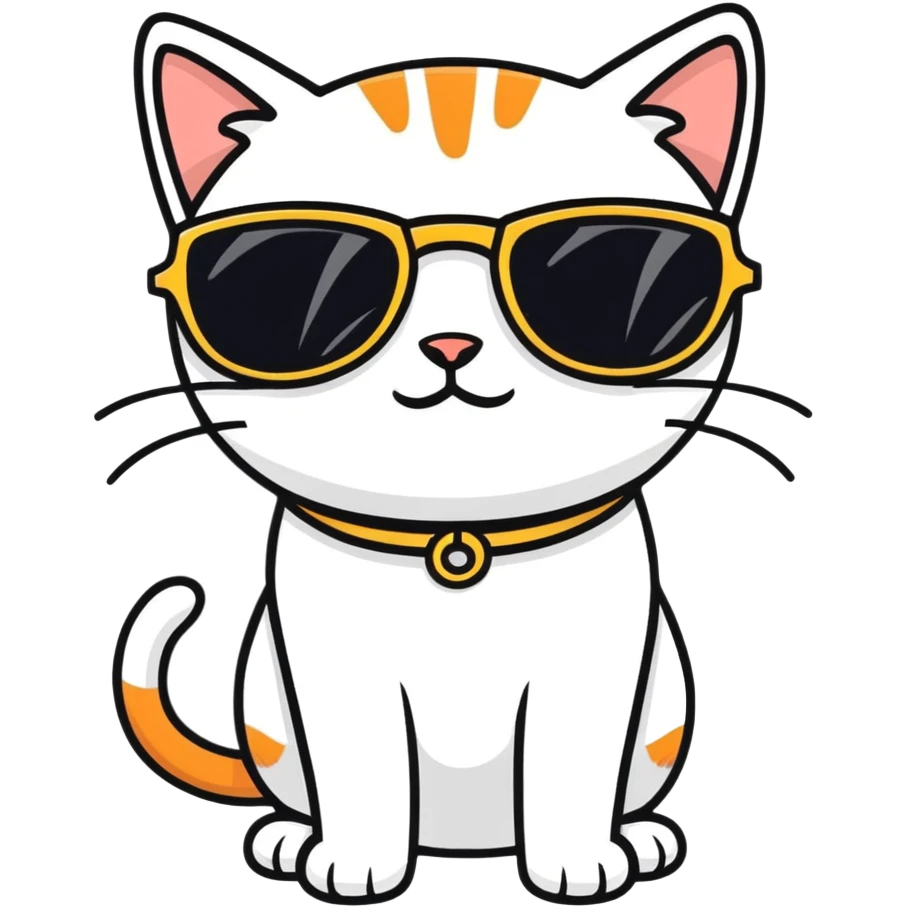Cat with sunglasses emoji
