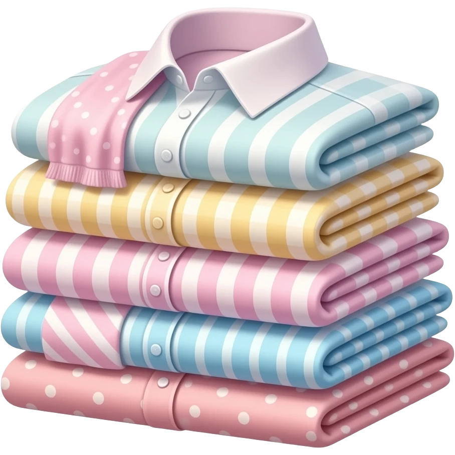 pastel clothes piled up neatly emoji