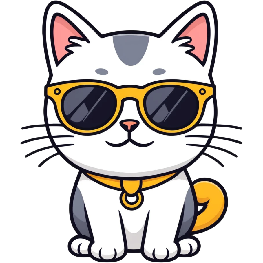 Cat with sunglasses emoji