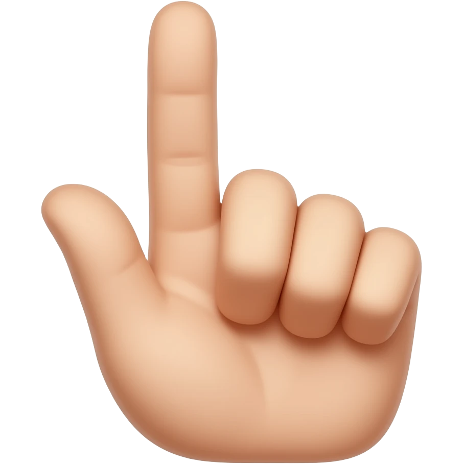 Hand showing first finger emoji