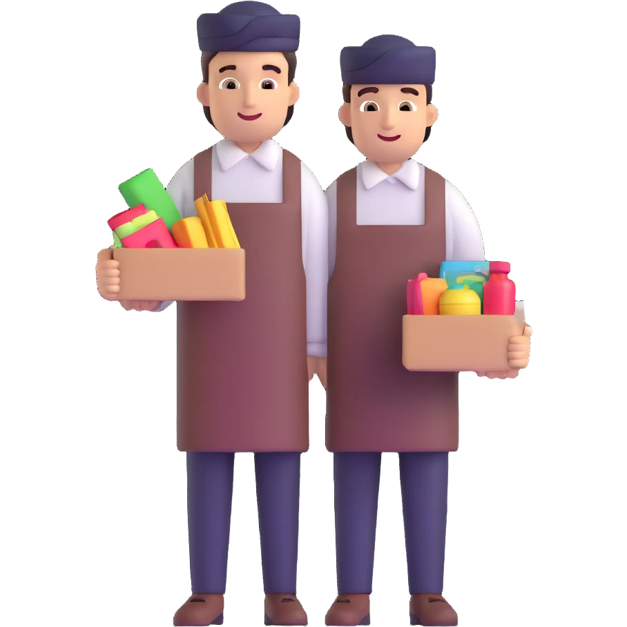 merchant shopkeeper with items emoji