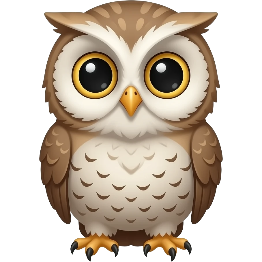 owl with cat head and short lop-ears emoji