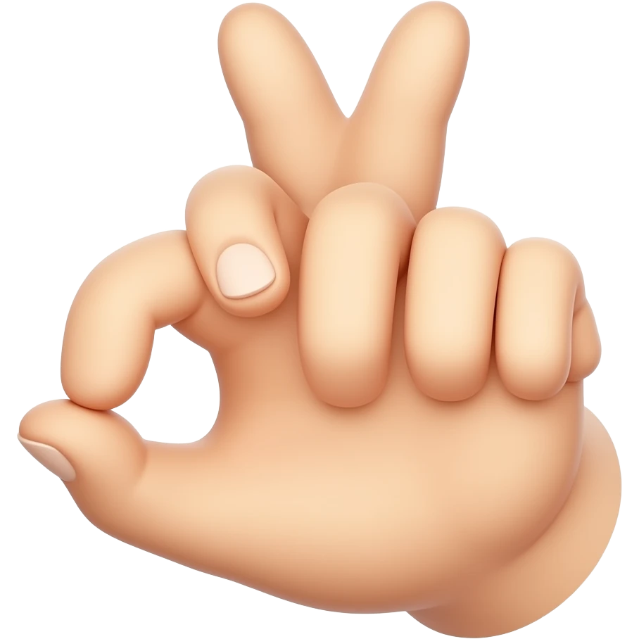 Corazón con los dedos en V emoji