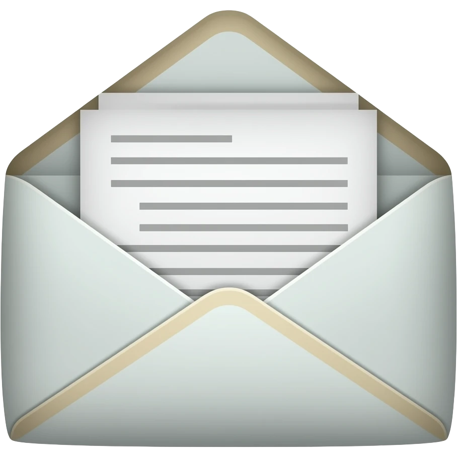 copymate printed paper in evelope emoji