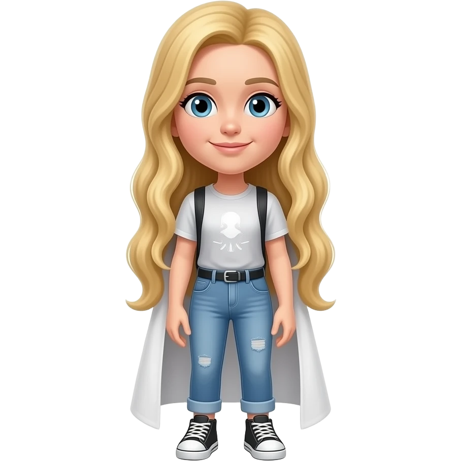 Full body strawberry blonde hair tallish emoji