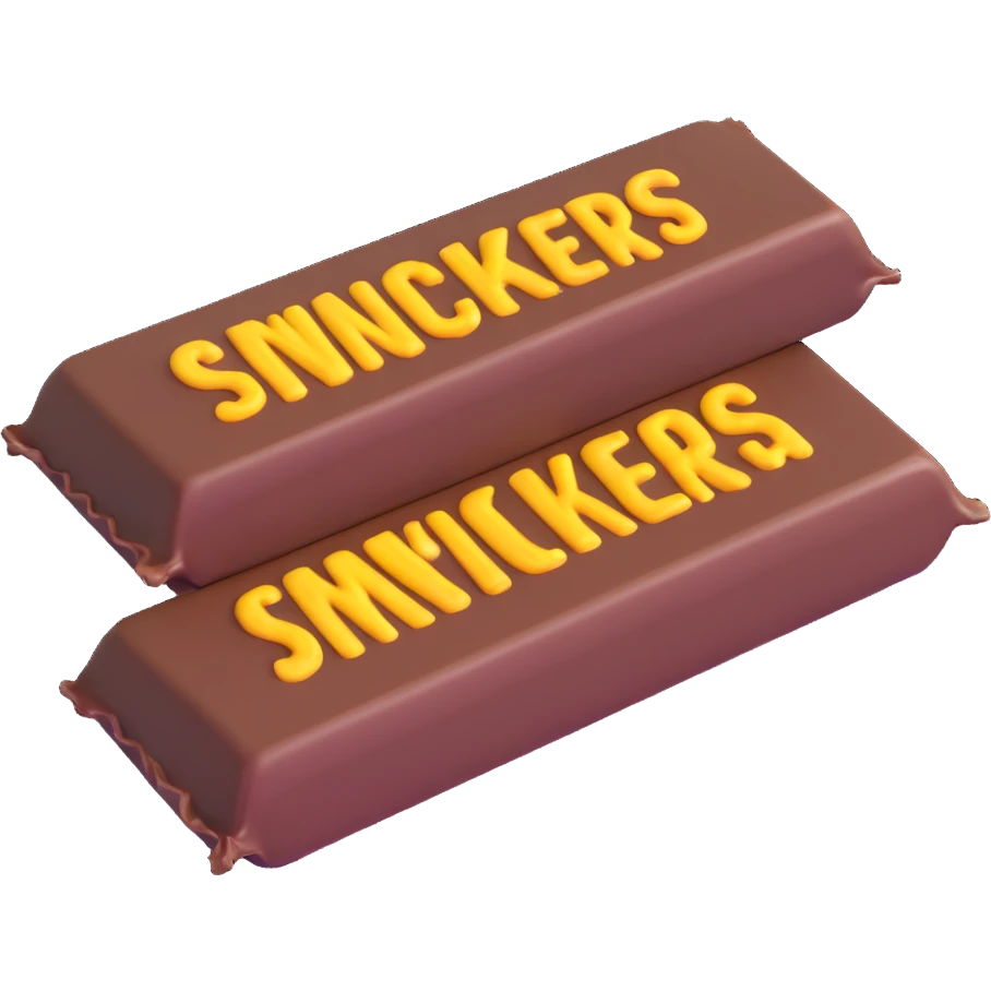 Snickers candy bar emoji