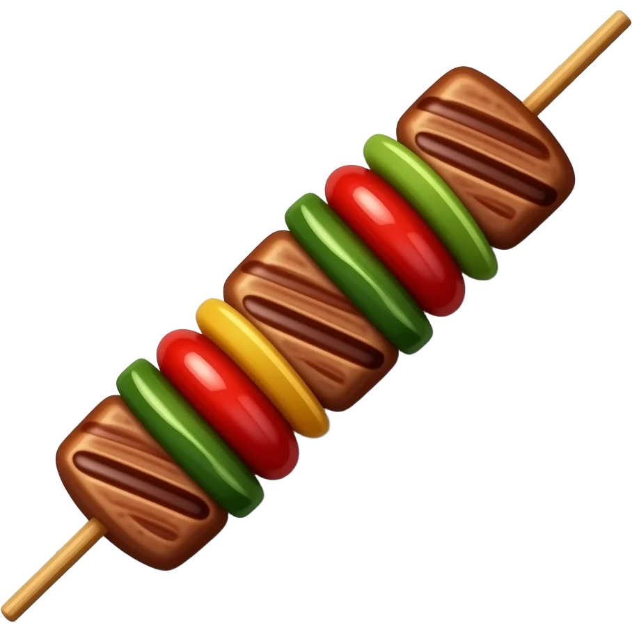 Chuzo de carne asada cerdo sib plato emoji