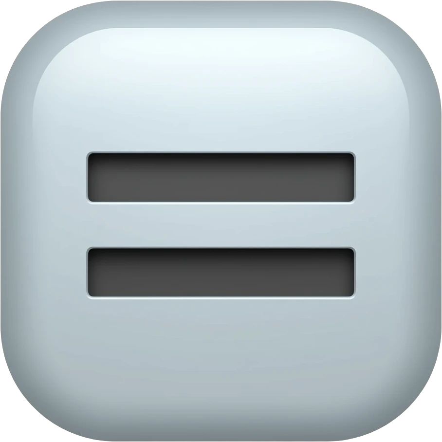 знак равно черного цвета без фона emoji