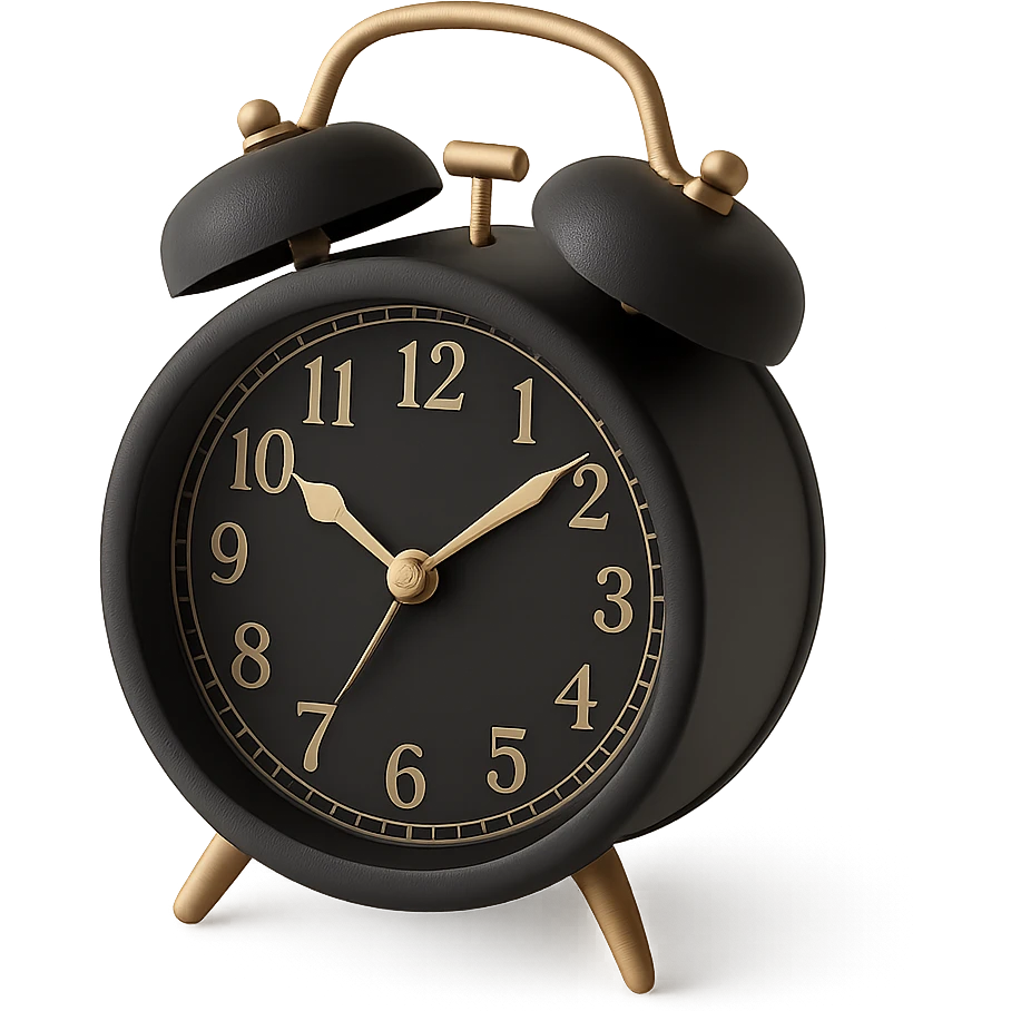 vintage alarm clock emoji
