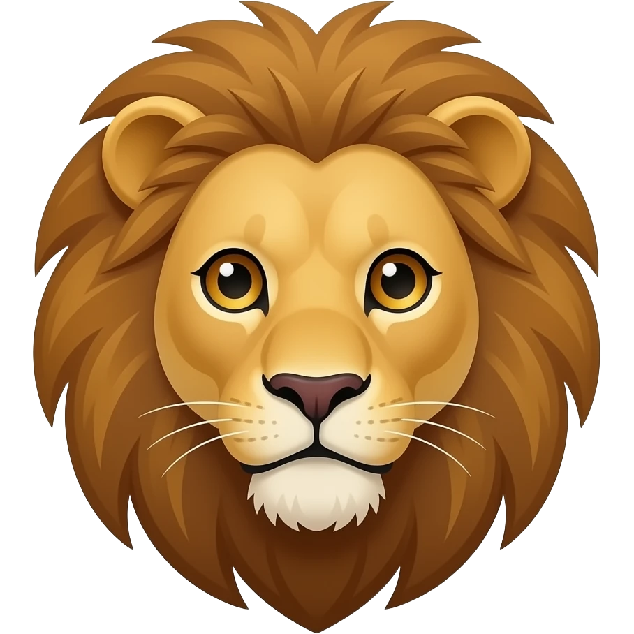 Wild lion face with only one eye emoji