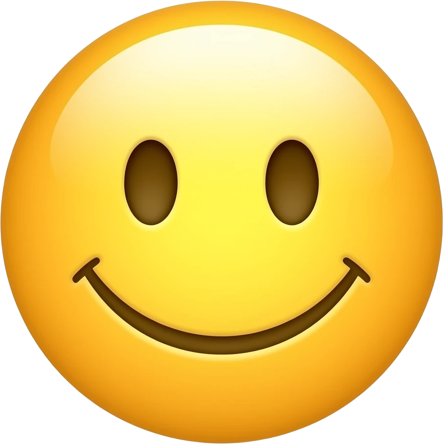 yellow circle smiley face like the default iphone emoji but it's ...