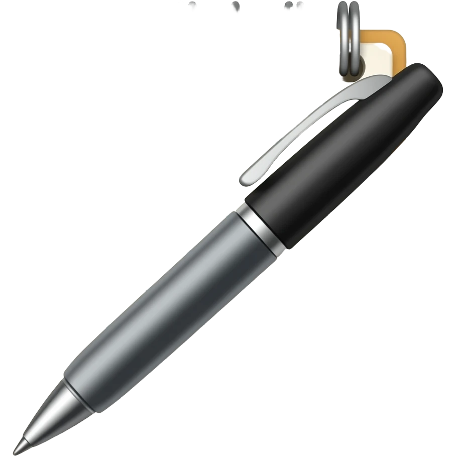 bloc note avec stylo emoji