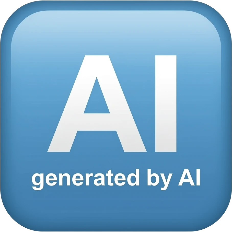 a square with the AI letters on it - "generated by AI" emoji