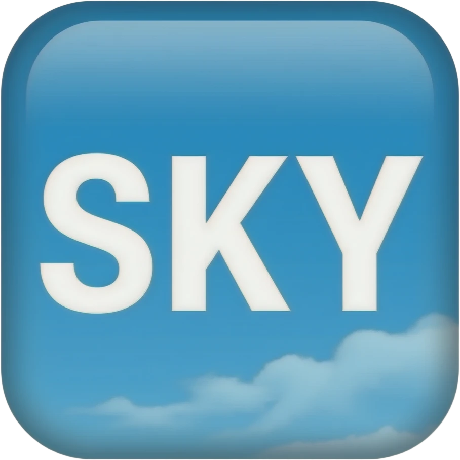 напиши [SKY] на фоне неба emoji