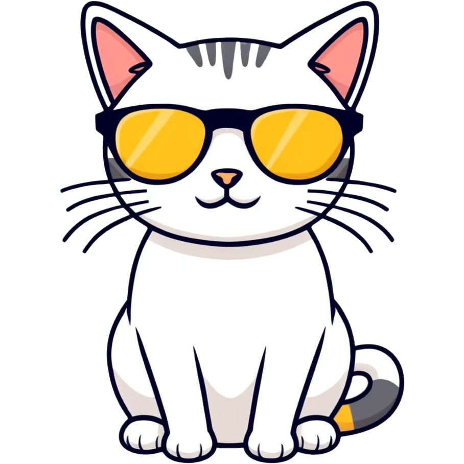 Cat with sunglasses emoji