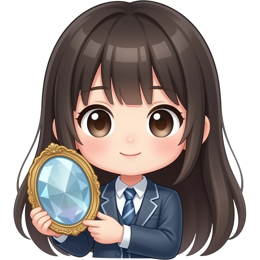 chibi anime old glass emoji | AI Emoji Generator