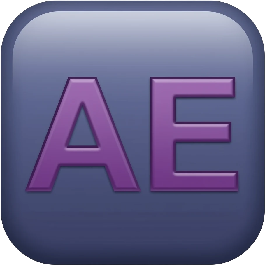 Purple Ae texts with dark purple blue background emoji