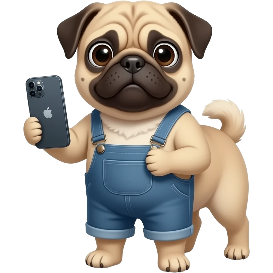 Pug  realista iPhone emoji