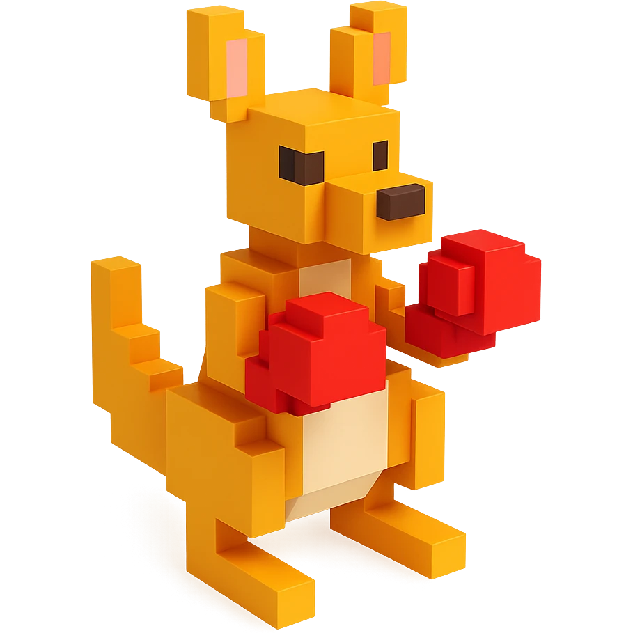 кенгуру в боксерских перчатках, no background emoji