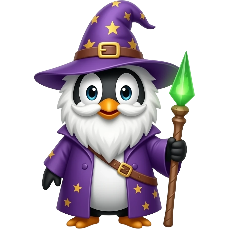 Penguin Wizard emoji