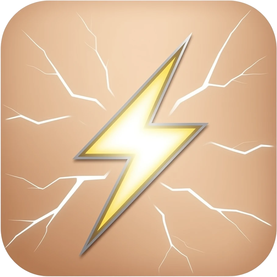 lightning bolt on skin emoji