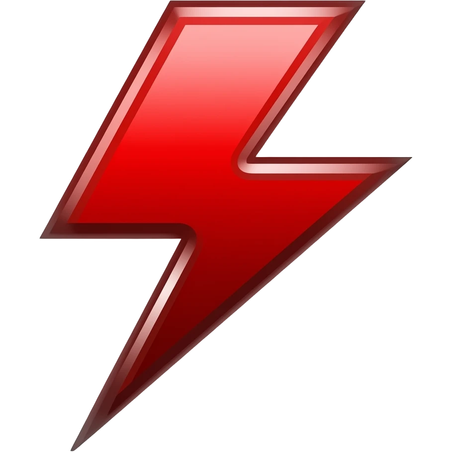red lightning emoji