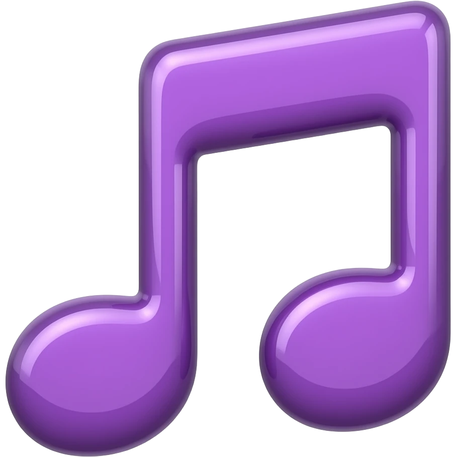 A small music note with shine in purple color emoji