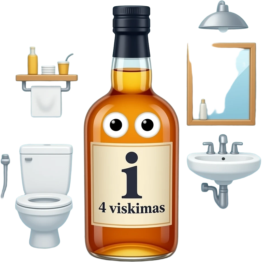 viski en forma de una perona con etiqueta i con ojos etiqueta de viski 4 viskimas pero uno rorto en banyos gracioso la persona en vater con forma de cabeza orritorinco no anyade una persona en vater con cabeza de arriorico gracioso emoji