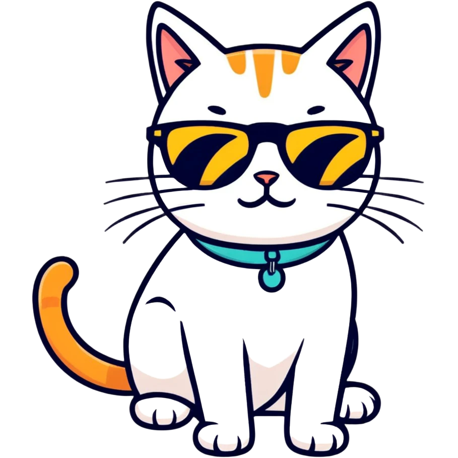 Cat with sunglasses emoji