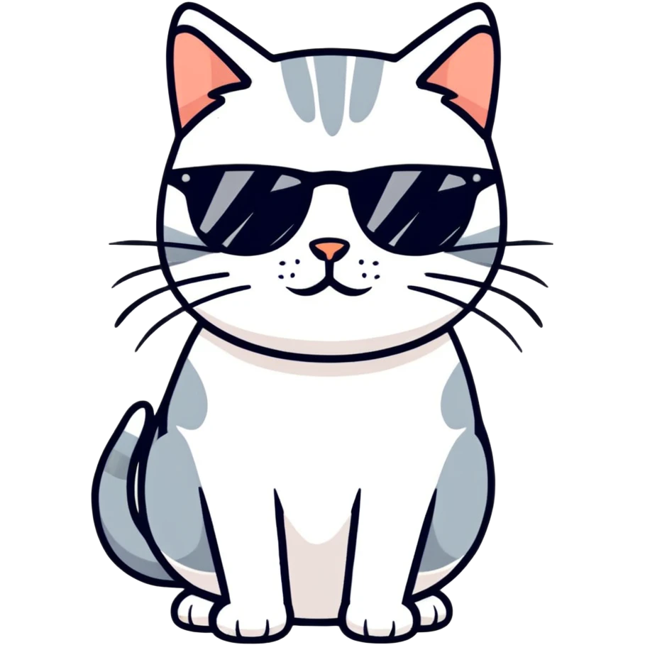 Cat with sunglasses emoji