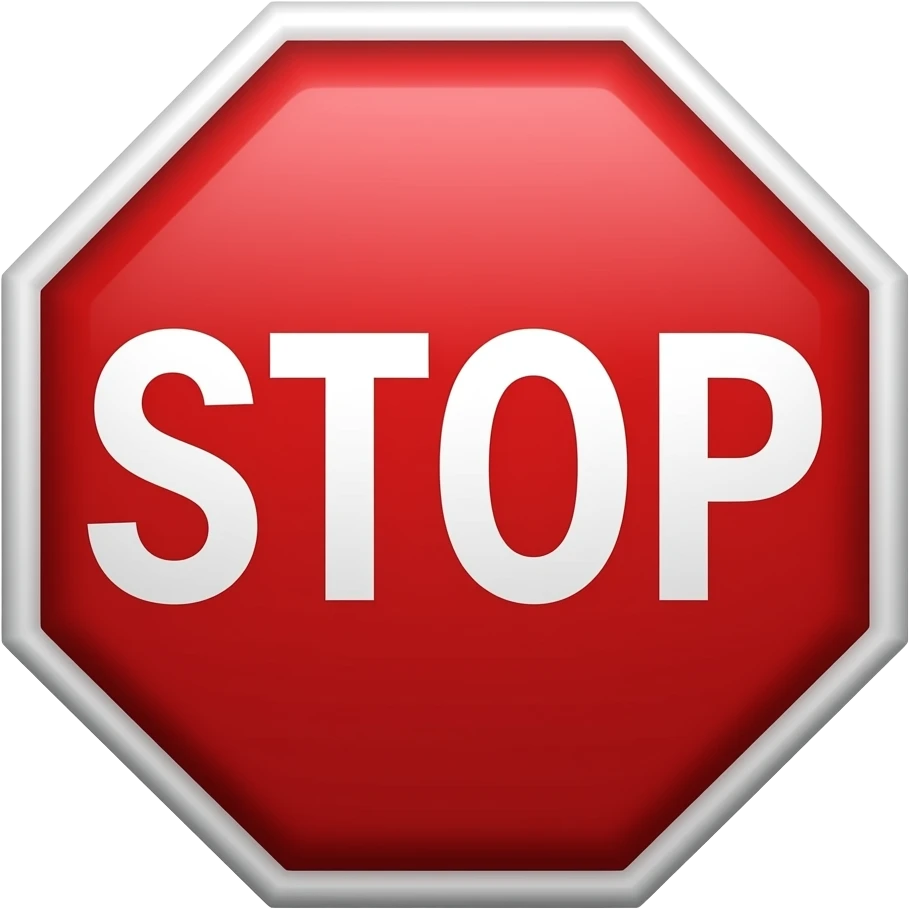 stop sign emoji
