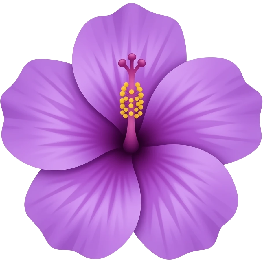 purple hibiscus flower emoji