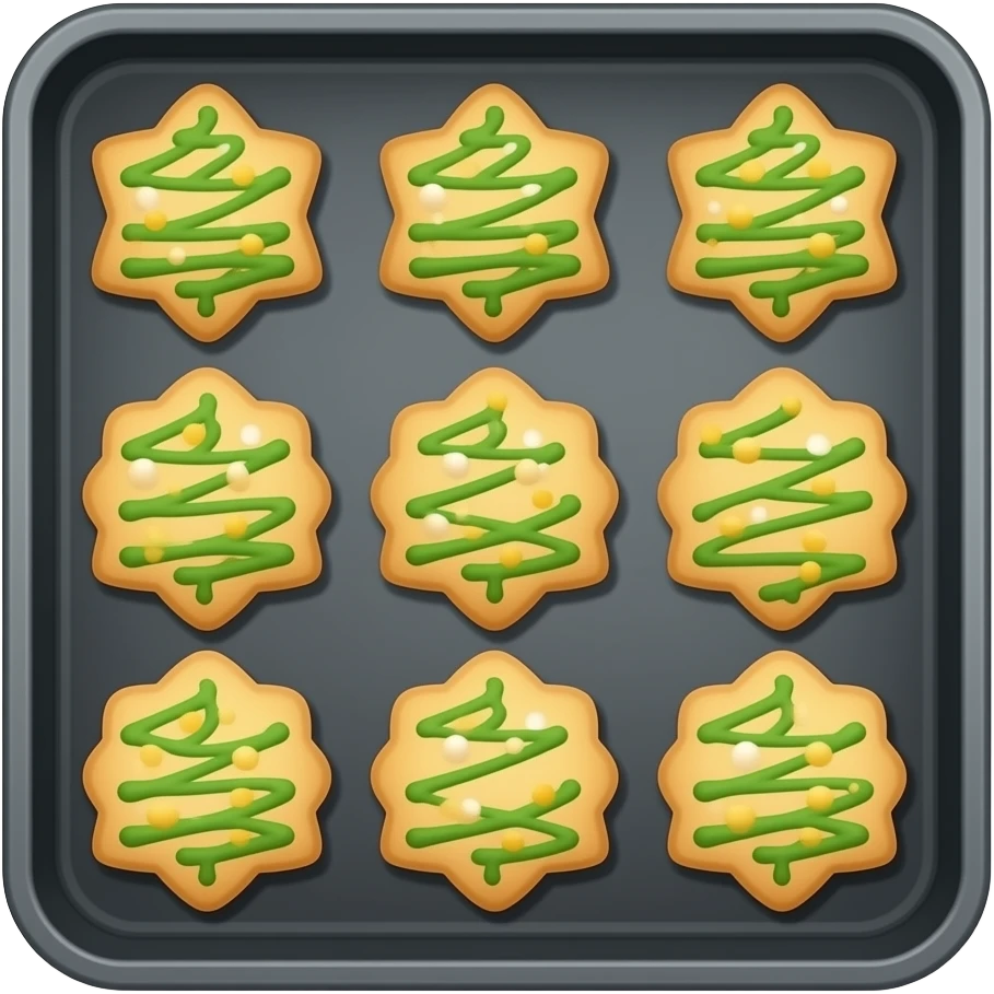 out of the oven christmas cookies emoji