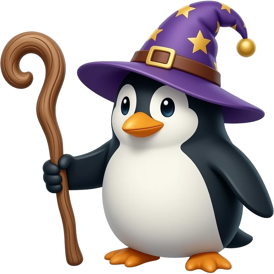 Penguin Wizard emoji