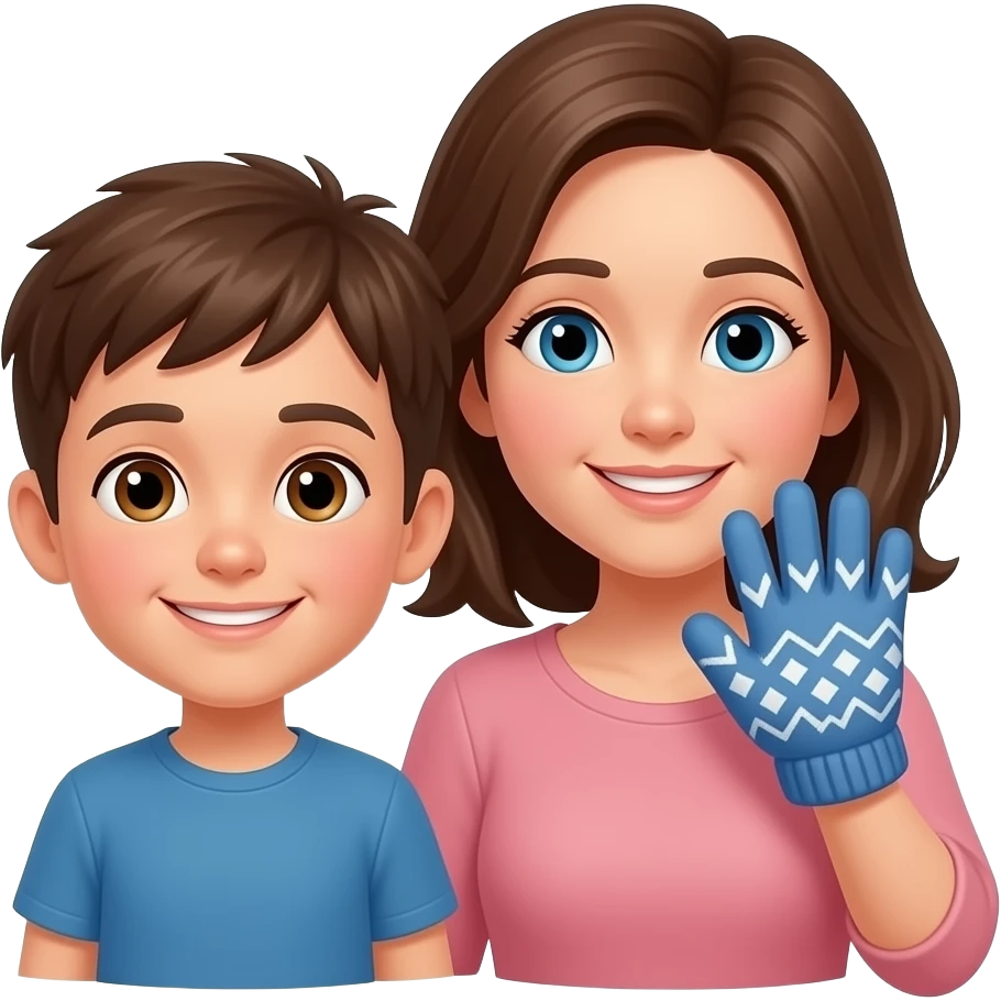 Мальчик варежка мама emoji