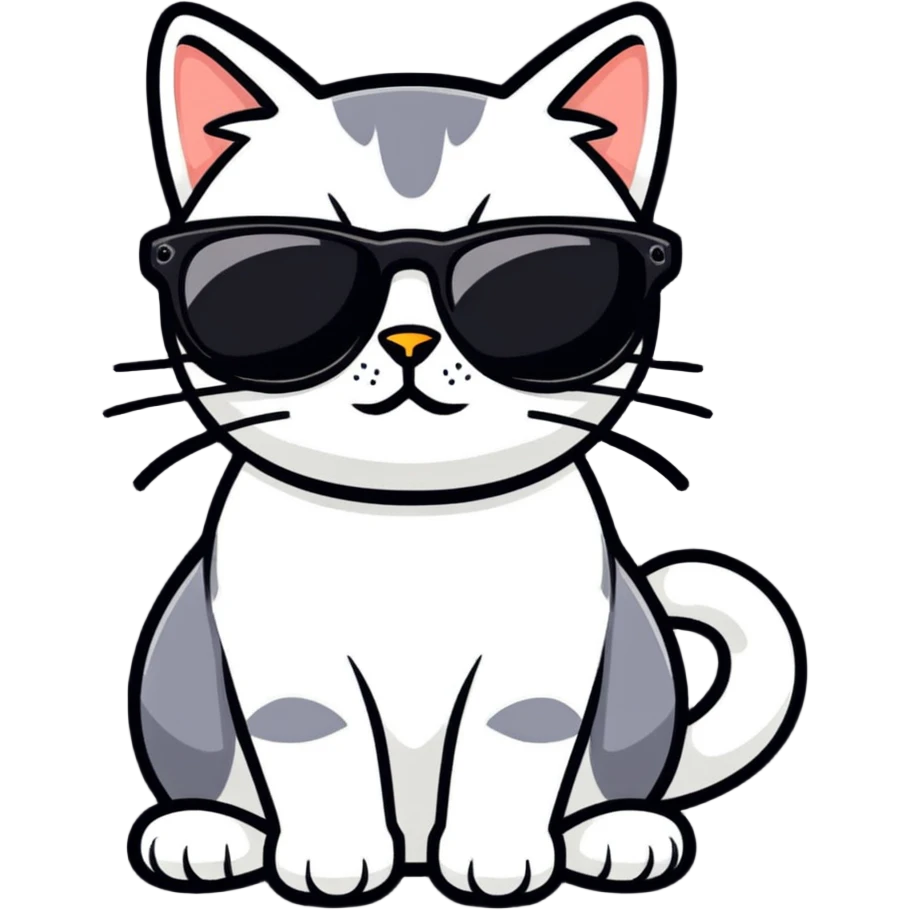 Cat with sunglasses emoji