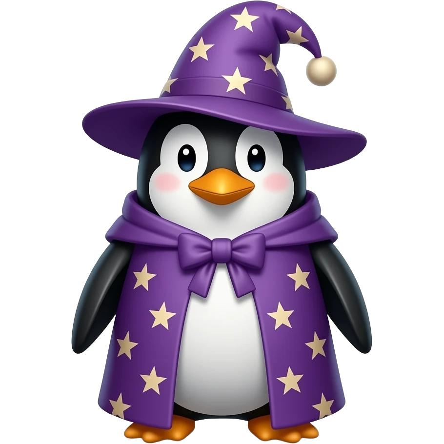 Penguin Wizard emoji