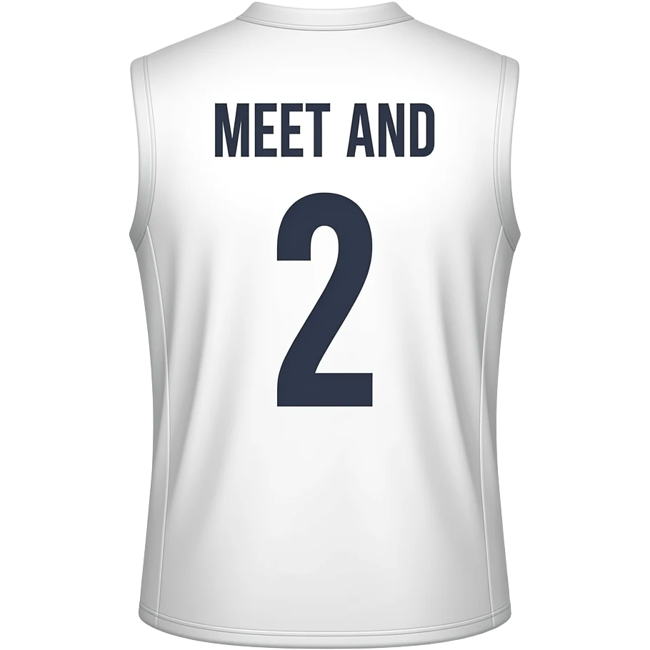 Create a White Indian Cricket team jersey wtih name Meet Jersey No. 2 ...