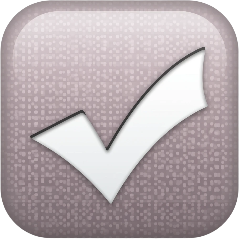 beautiful Check icon for self study app emoji