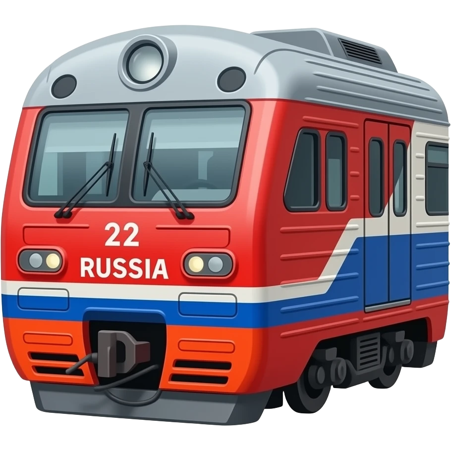 A emoji russian passenger electric train emoji