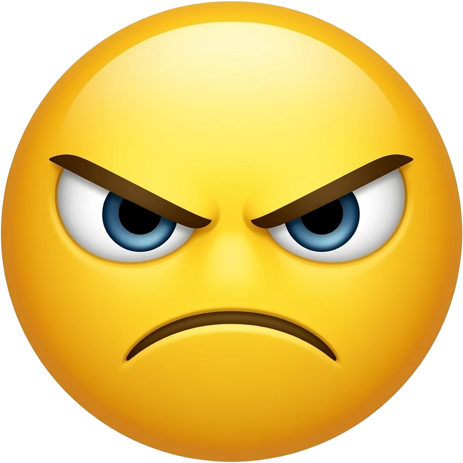 Angry+ stressed yellow round emoji emoji