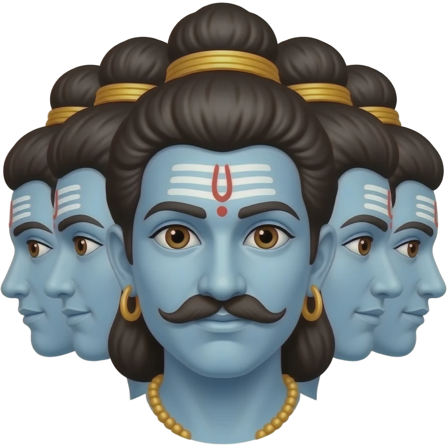 LANKAPATI ravana with 10 heads emoji