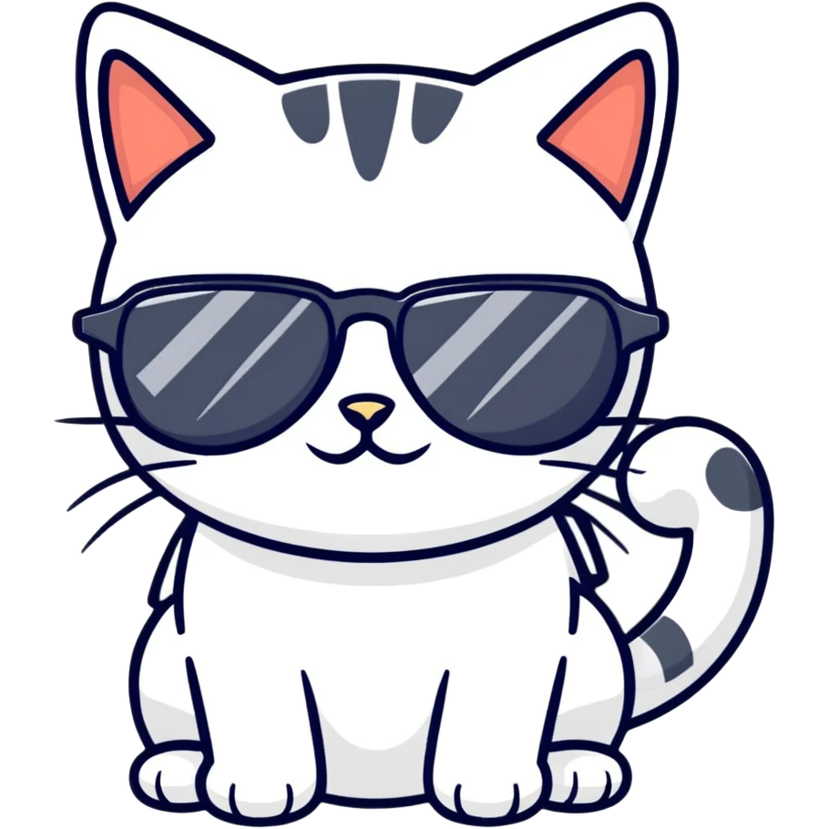 Cat with sunglasses emoji