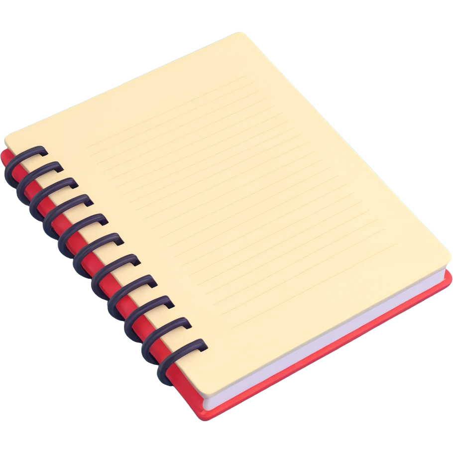 a notebook with homework emoji