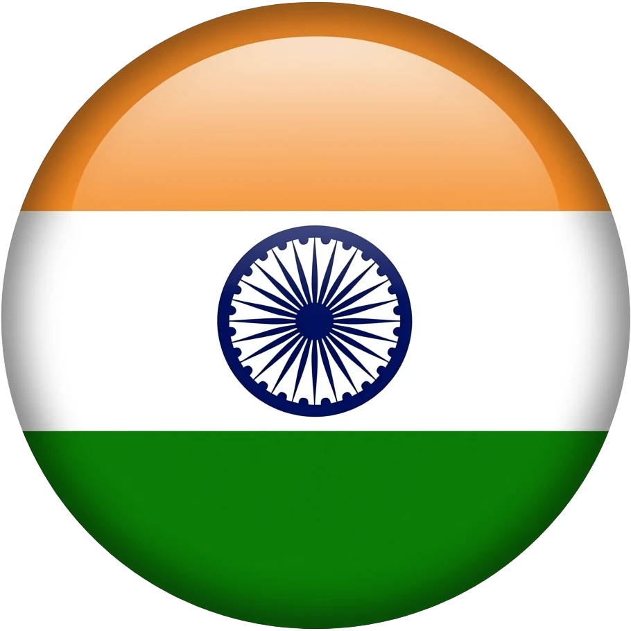 Circle india flag emoji