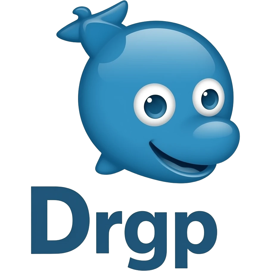 computer with Drupal logo emoji
